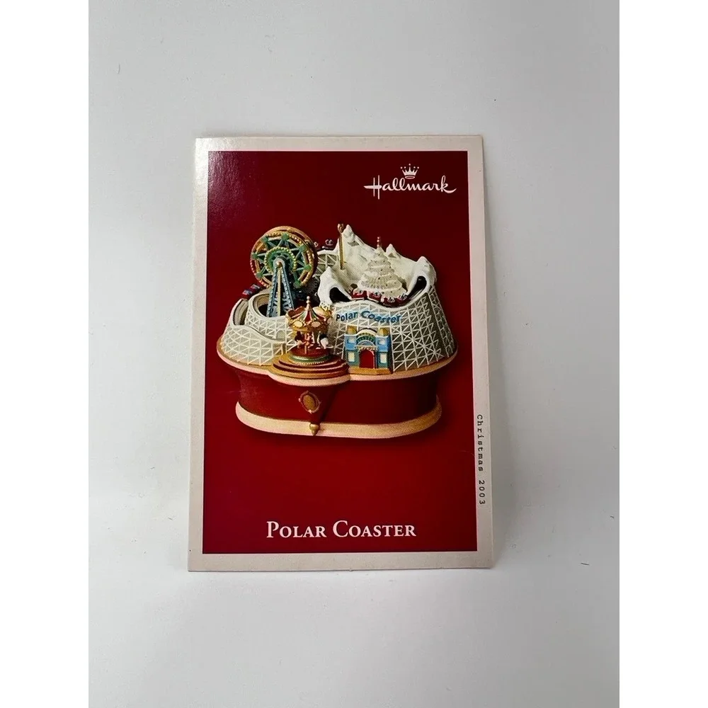Hallmark Polar Coaster Ornament 2003 Red Magic Light Motion Sound QLX7459
